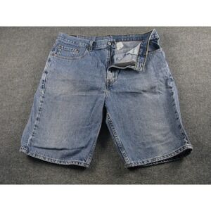 Levis 505 Regular Fit Denim Shorts Mens 38 Blue Mid Wash Jean Shorts #2121